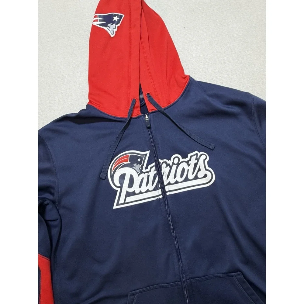 Nike Therma Fit New England Patriots Hoodie Men's Size Large NFL Full Zip